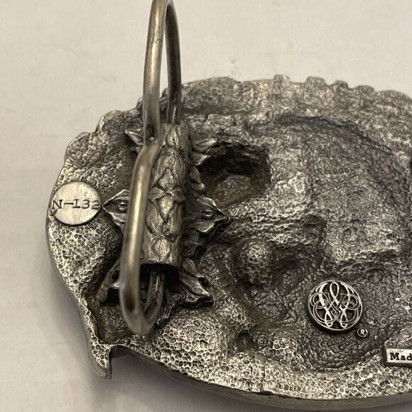 Vintage Bergamot Brass Works US National Guard Belt Buckle 1982 Made in USA - Picture 3 of 5